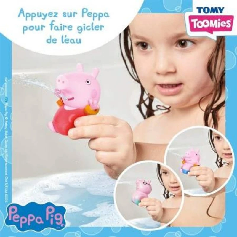 TOMY Toomies Татко прасенце, Peppa и George играчка за баня E73159